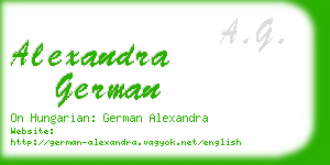 alexandra german business card